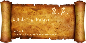 Ujházy Petra névjegykártya