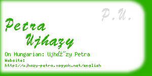 petra ujhazy business card